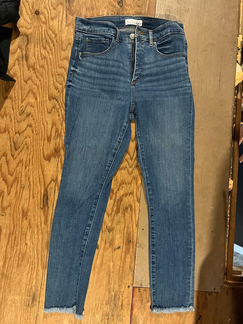 Loft High-Rise Skinny Jeans in Medium Blue
